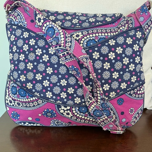 Vera Bradley Shoulder Bag Purple Boysenberry Pattern - Picture 2 of 4